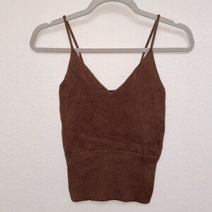 brandy Melville brown knit tank